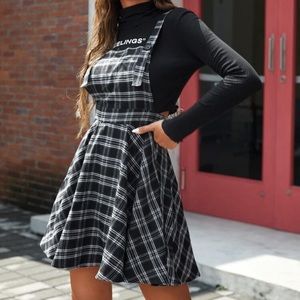 ☘️CLOSET PURGE SALE!☘️ Plaid Overall Dress